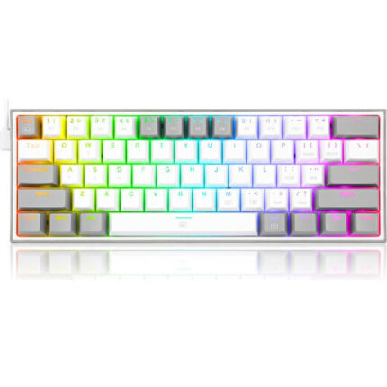 Redragon K617-RGB-WG Fizz RGB Red Switch Kablolu Mekanik Q Klavye Beyaz-Gri Fiyatı ve Özellikleri