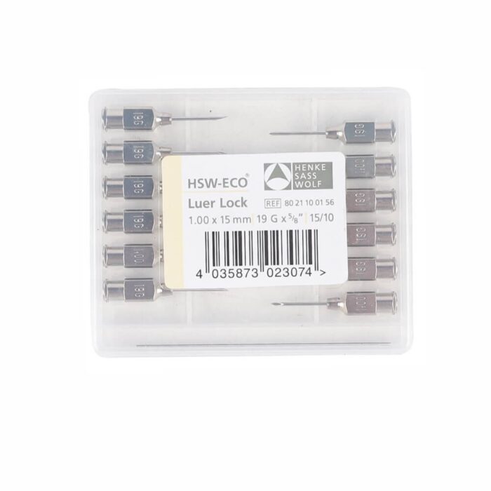 HSW Eco 19G Enjektör İğnesi 1.0 x 15 mm (12 adet) - Görsel 1